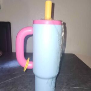 CHAKO LAB Tumbler Pink Handle Straw Cup